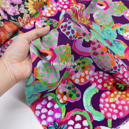 Liberty of London (Silk Crepe de Chine) - Fauvism Floral - FO:REST Fabric 布恩堂Liberty fabrictana lawnjapanese fabricykk zipper