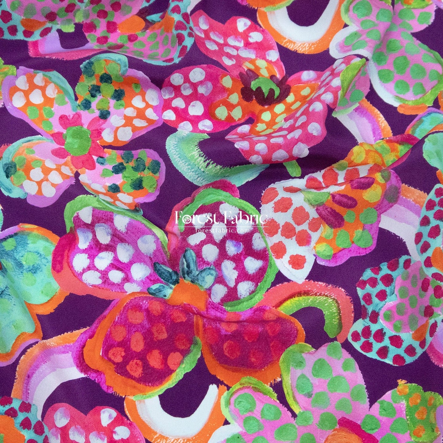 Liberty of London (Silk Crepe de Chine) - Fauvism Floral - FO:REST Fabric 布恩堂Liberty fabrictana lawnjapanese fabricykk zipper