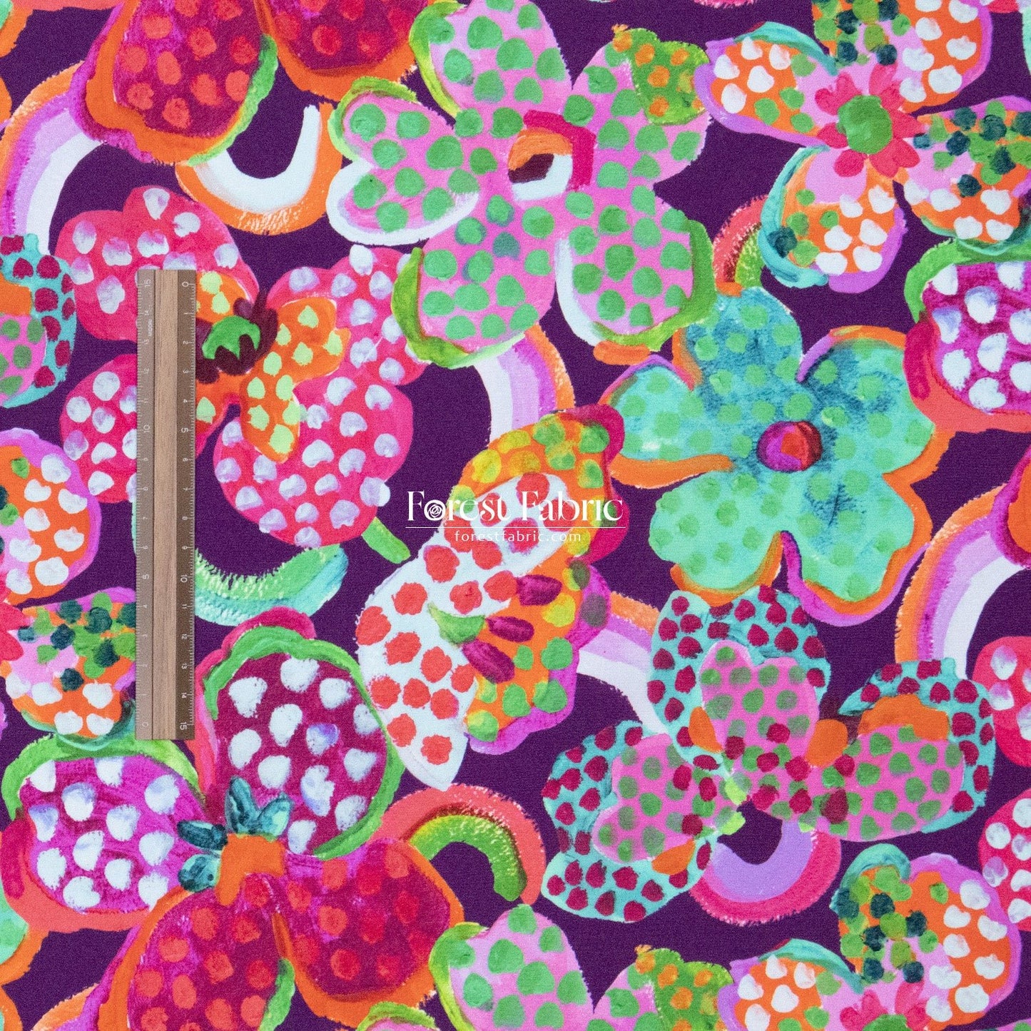 Liberty of London (Silk Crepe de Chine) - Fauvism Floral - FO:REST Fabric 布恩堂Liberty fabrictana lawnjapanese fabricykk zipper