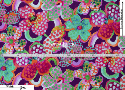 Liberty of London (Silk Crepe de Chine) - Fauvism Floral - FO:REST Fabric 布恩堂Liberty fabrictana lawnjapanese fabricykk zipper