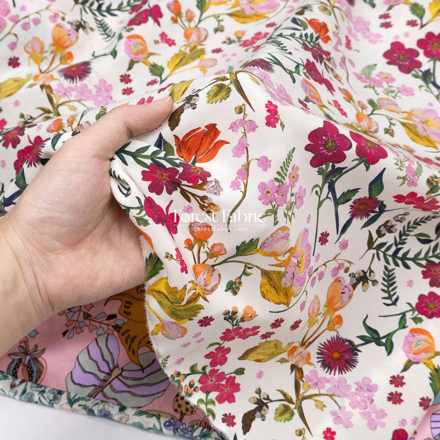 Liberty of London (Silk Crepe de Chine) - Heidi - FO:REST Fabric 布恩堂Liberty fabrictana lawnjapanese fabricykk zipper