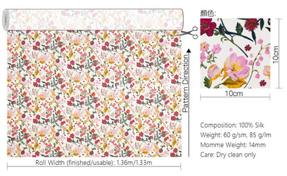 Liberty of London (Silk Crepe de Chine) - Heidi - FO:REST Fabric 布恩堂Liberty fabrictana lawnjapanese fabricykk zipper