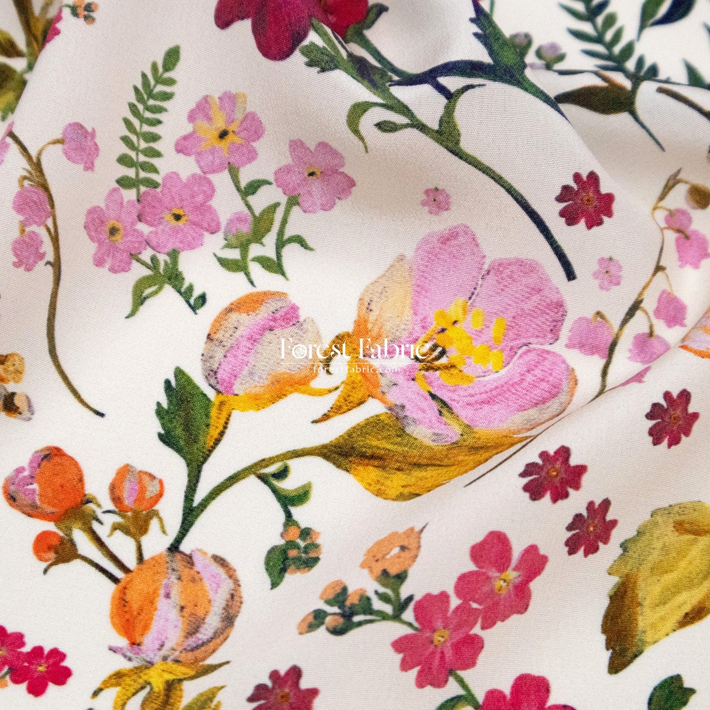 Liberty of London (Silk Crepe de Chine) - Heidi - FO:REST Fabric 布恩堂Liberty fabrictana lawnjapanese fabricykk zipper