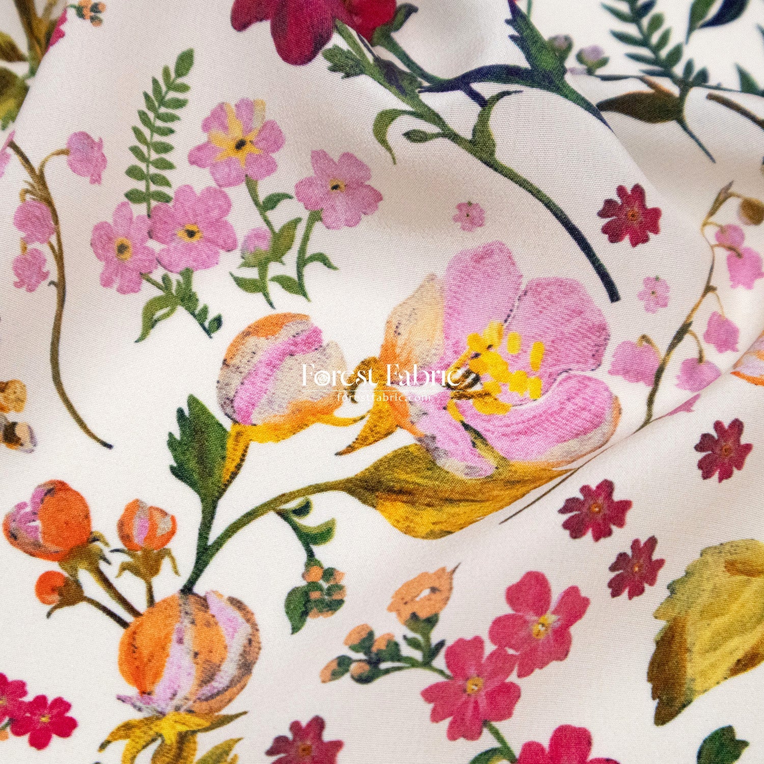 Liberty of London (Silk Crepe de Chine) - Heidi - FO:REST Fabric 布恩堂Liberty fabrictana lawnjapanese fabricykk zipper