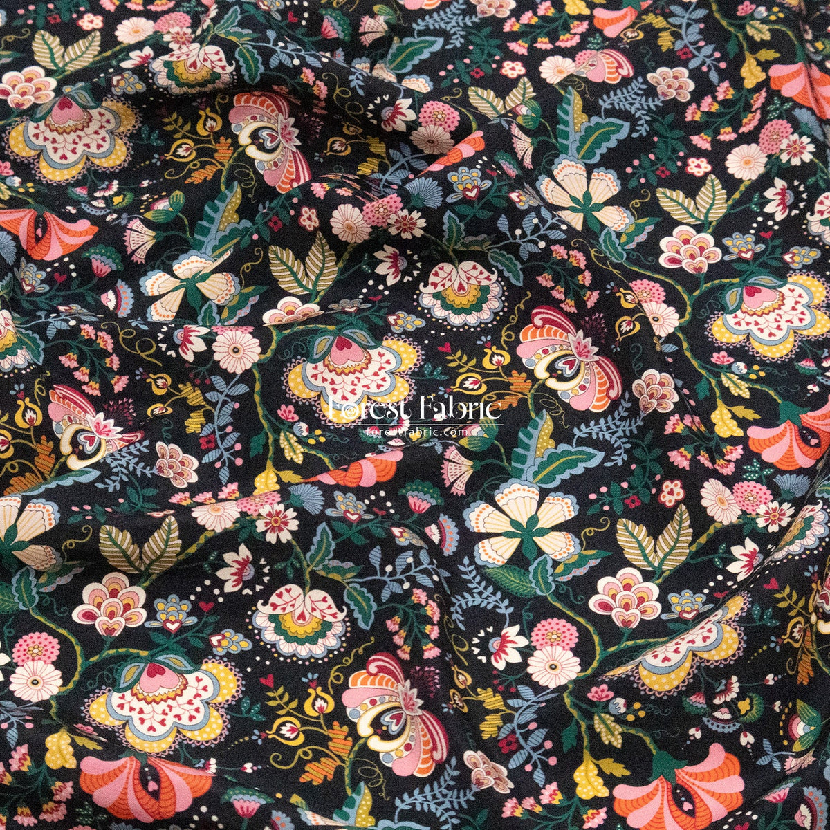 Liberty of London (Silk Crepe de Chine) - Mabelle hall - FO:REST Fabric 布恩堂Liberty fabric#tana lawn#japanese fabric#ykk zipper#