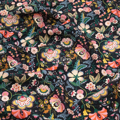 Liberty of London (Silk Crepe de Chine) - Mabelle hall - FO:REST Fabric 布恩堂Liberty fabric#tana lawn#japanese fabric#ykk zipper#