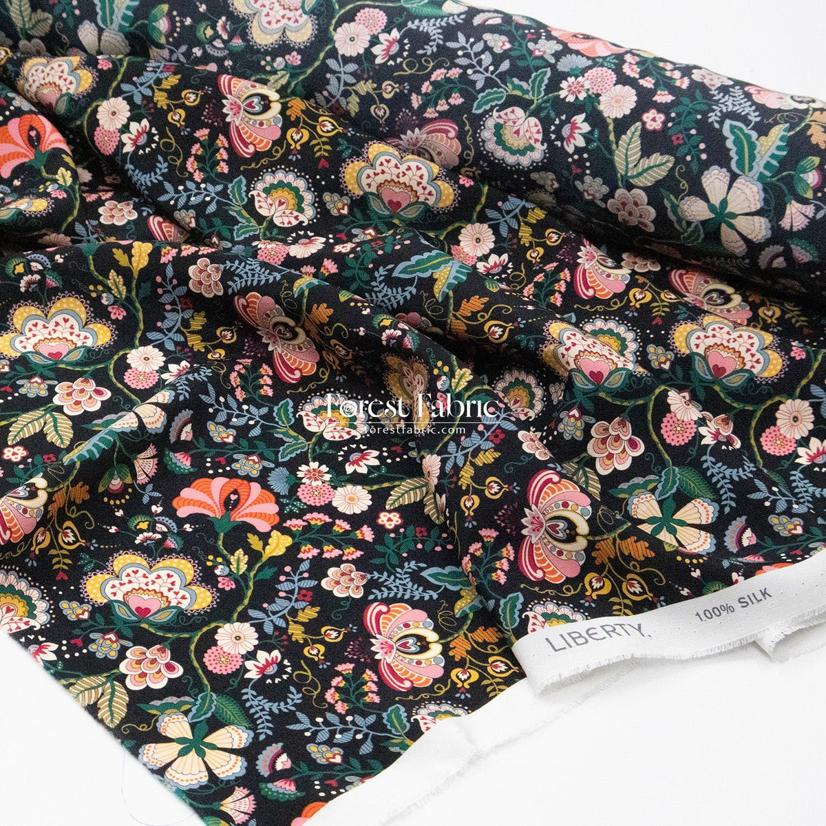 Liberty of London (Silk Crepe de Chine) - Mabelle hall - FO:REST Fabric 布恩堂Liberty fabric#tana lawn#japanese fabric#ykk zipper#