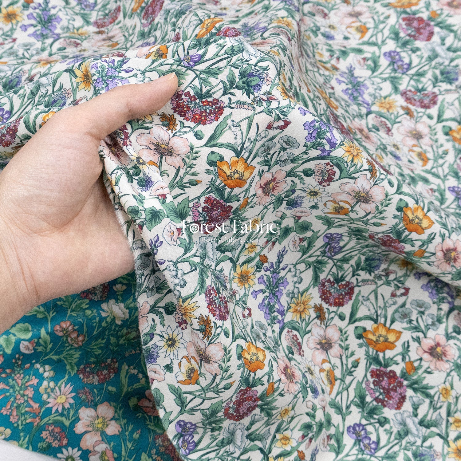 Liberty of London (Silk Crepe de Chine) - Rachel Meadow - FO:REST Fabric 布恩堂Liberty fabrictana lawnjapanese fabricykk zipper