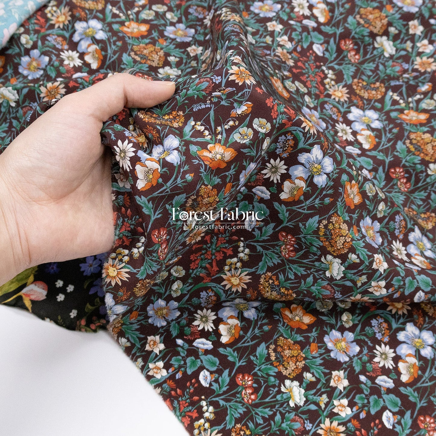 Liberty of London (Silk Crepe de Chine) - Rachel Meadow - FO:REST Fabric 布恩堂Liberty fabrictana lawnjapanese fabricykk zipper