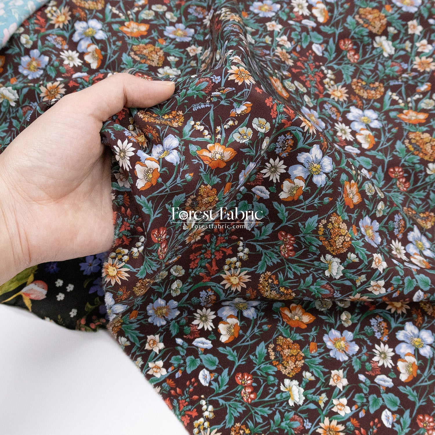 Liberty of London (Silk Crepe de Chine) - Rachel Meadow - FO:REST Fabric 布恩堂Liberty fabrictana lawnjapanese fabricykk zipper