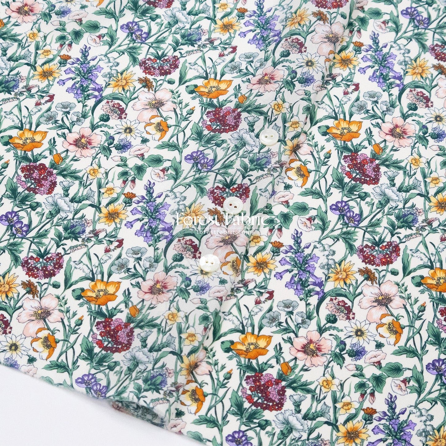 Liberty of London (Silk Crepe de Chine) - Rachel Meadow - FO:REST Fabric 布恩堂Liberty fabrictana lawnjapanese fabricykk zipper