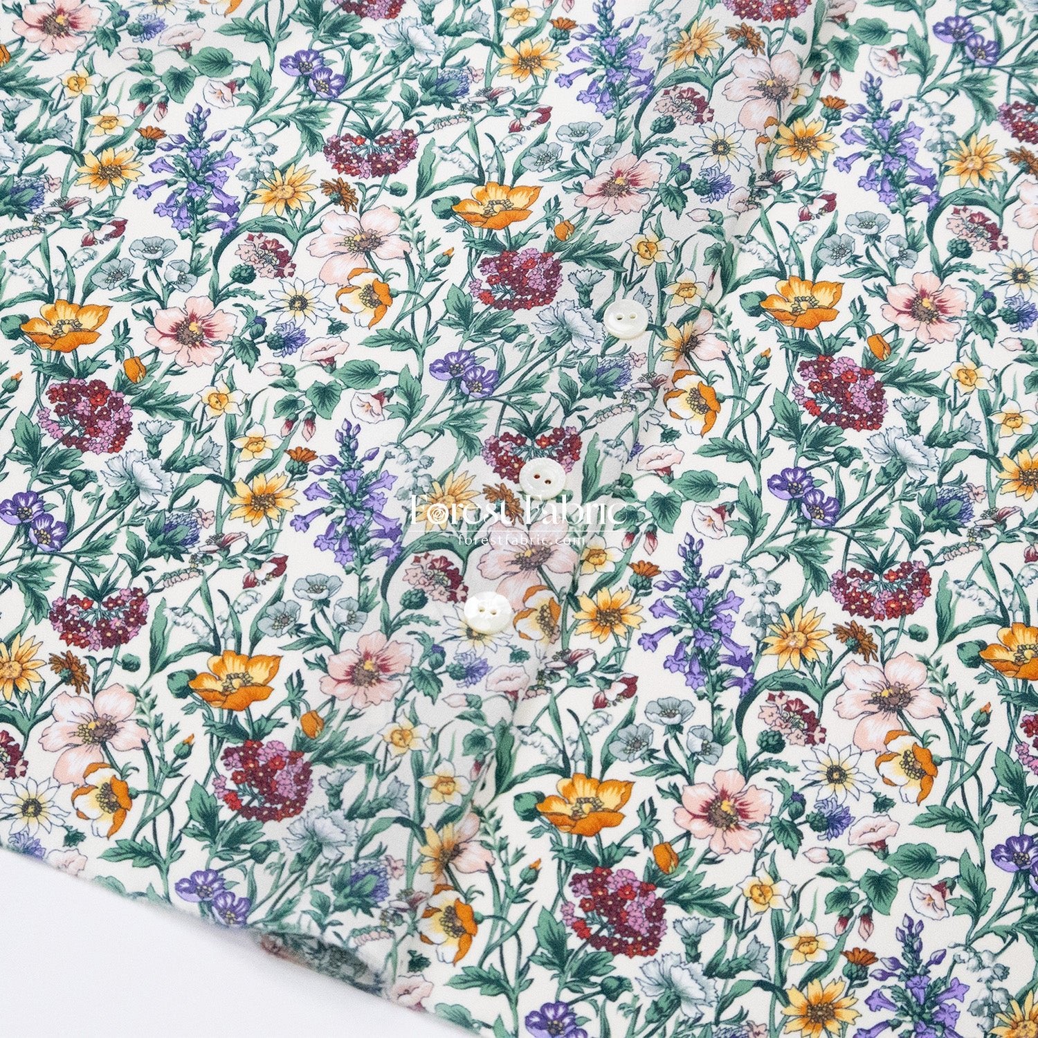 Liberty of London (Silk Crepe de Chine) - Rachel Meadow - FO:REST Fabric 布恩堂Liberty fabrictana lawnjapanese fabricykk zipper