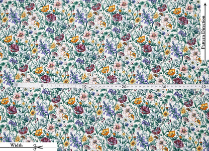 Liberty of London (Silk Crepe de Chine) - Rachel Meadow - FO:REST Fabric 布恩堂Liberty fabrictana lawnjapanese fabricykk zipper