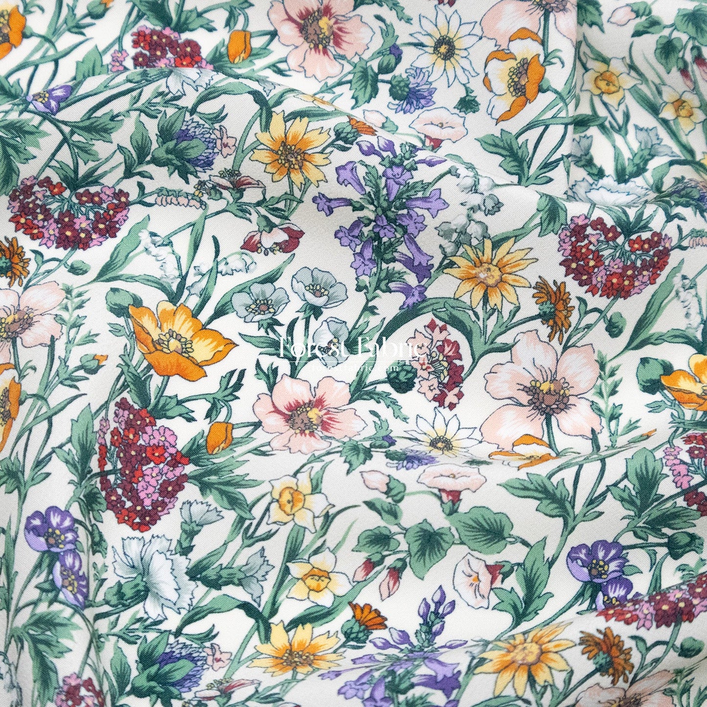 Liberty of London (Silk Crepe de Chine) - Rachel Meadow - FO:REST Fabric 布恩堂Liberty fabrictana lawnjapanese fabricykk zipper