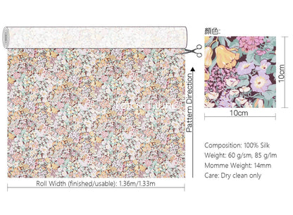 Liberty of London (Silk Crepe de Chine) - Spring Cottage - FO:REST Fabric 布恩堂Liberty fabrictana lawnjapanese fabricykk zipper