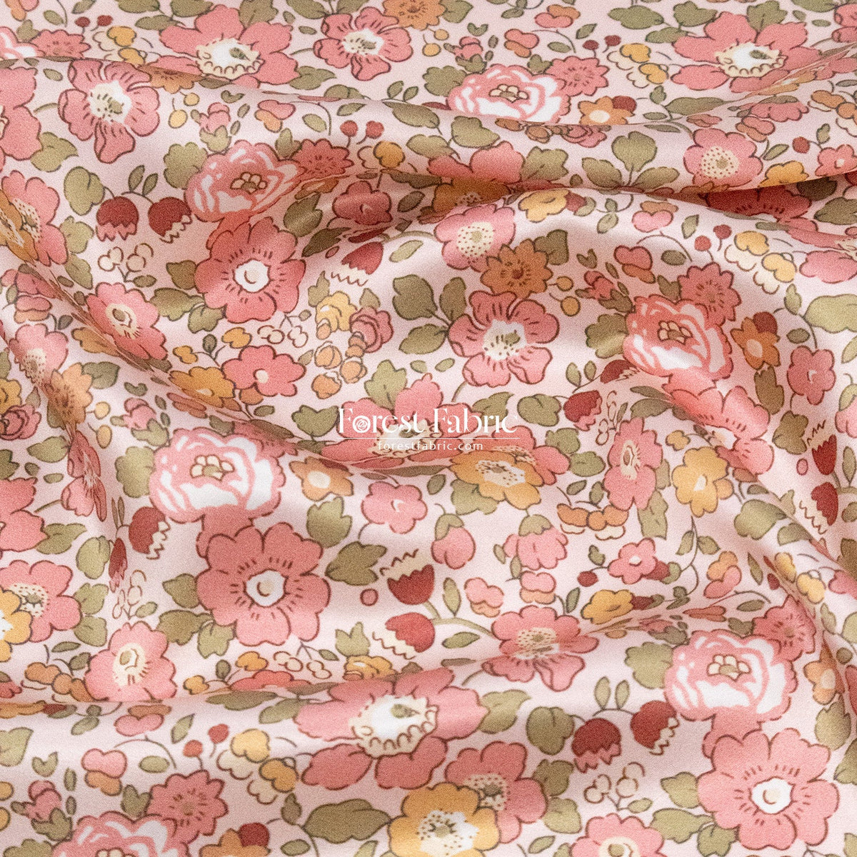 Liberty of London (Silk Satin fabric) - Betsy Field - FO:REST Fabric 布恩堂Liberty fabric#tana lawn#japanese fabric#ykk zipper#