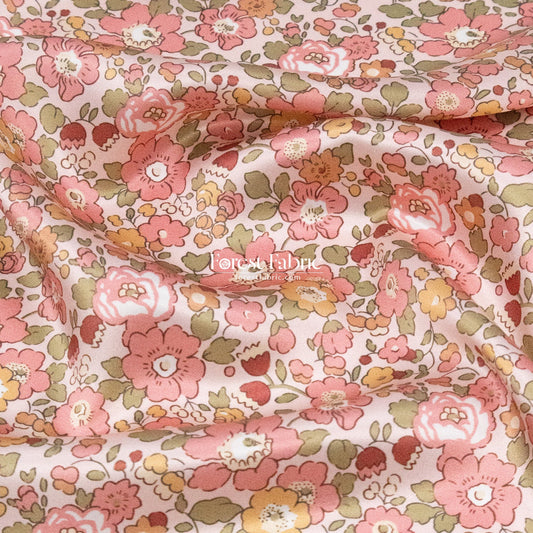 Liberty of London (Silk Satin fabric) - Betsy Field - FO:REST Fabric 布恩堂Liberty fabric#tana lawn#japanese fabric#ykk zipper#