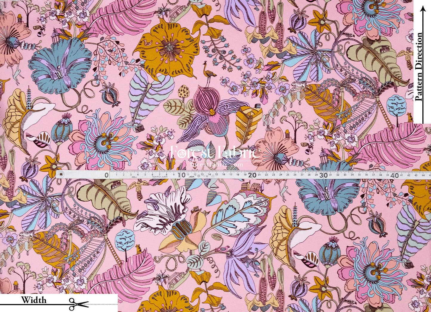 Liberty of London (Silk Satin fabric) - Fantasy Land - FO:REST Fabric 布恩堂Liberty fabrictana lawnjapanese fabricykk zipper