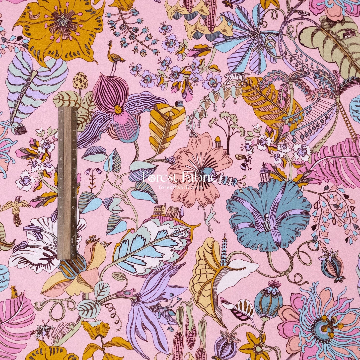 Liberty of London (Silk Satin fabric) - Fantasy Land - FO:REST Fabric 布恩堂Liberty fabrictana lawnjapanese fabricykk zipper