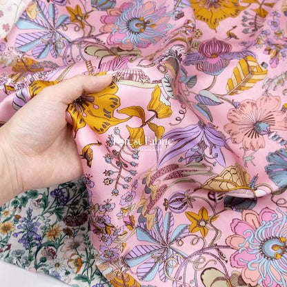 Liberty of London (Silk Satin fabric) - Fantasy Land - FO:REST Fabric 布恩堂Liberty fabrictana lawnjapanese fabricykk zipper