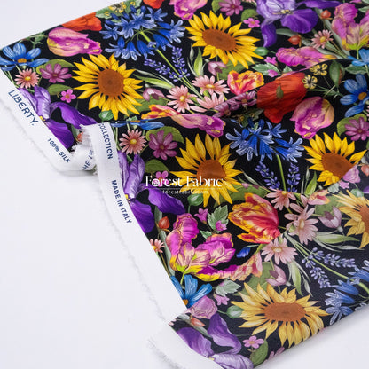 Liberty of London (Silk Satin fabric) - Floral Muse - FO:REST Fabric 布恩堂Liberty fabrictana lawnjapanese fabricykk zipper