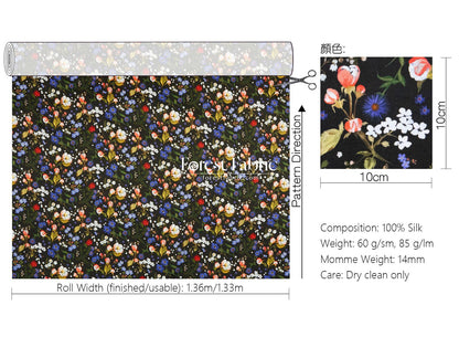 Liberty of London (Silk Satin fabric) - Heidi - FO:REST Fabric 布恩堂Liberty fabrictana lawnjapanese fabricykk zipper