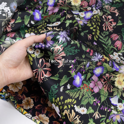 Liberty of London (Silk Satin fabric) - Mary Julie - FO:REST Fabric 布恩堂Liberty fabrictana lawnjapanese fabricykk zipper