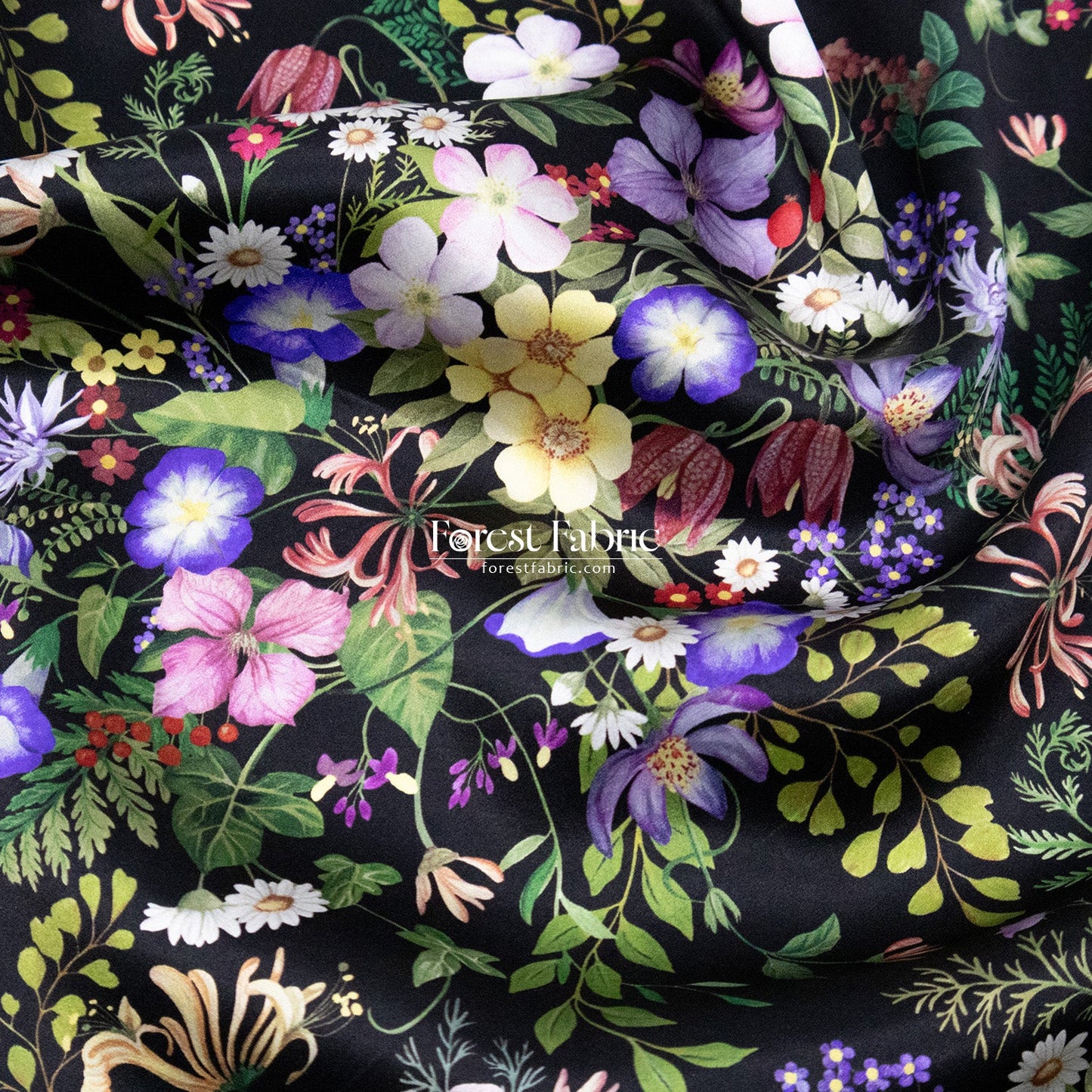Liberty of London (Silk Satin fabric) - Mary Julie - FO:REST Fabric 布恩堂Liberty fabrictana lawnjapanese fabricykk zipper