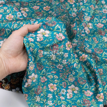 Liberty of London (Silk Satin fabric) - Rachel Meadow - FO:REST Fabric 布恩堂Liberty fabrictana lawnjapanese fabricykk zipper