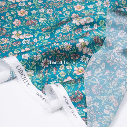 Liberty of London (Silk Satin fabric) - Rachel Meadow - FO:REST Fabric 布恩堂Liberty fabrictana lawnjapanese fabricykk zipper
