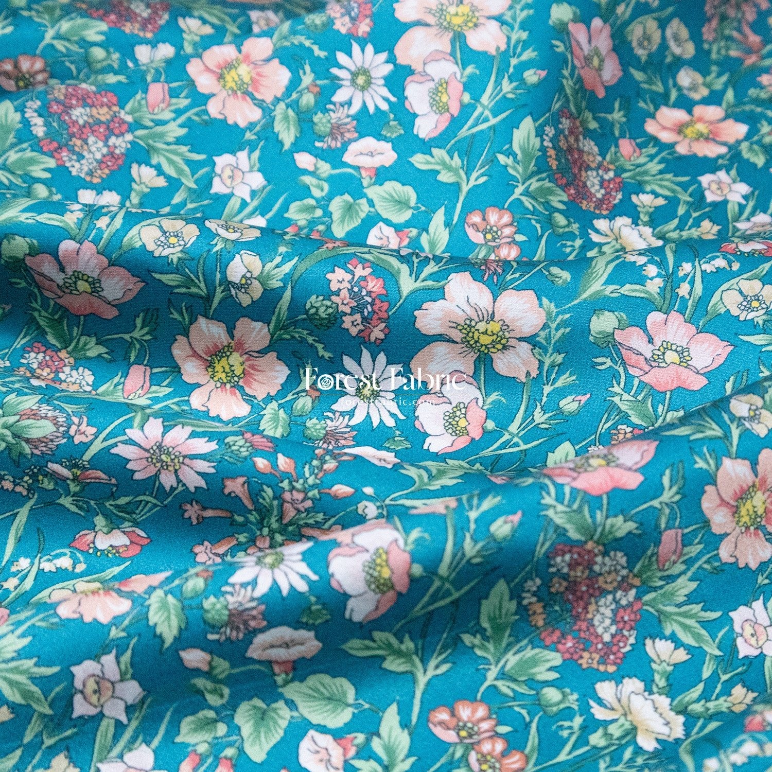 Liberty of London (Silk Satin fabric) - Rachel Meadow - FO:REST Fabric 布恩堂Liberty fabrictana lawnjapanese fabricykk zipper