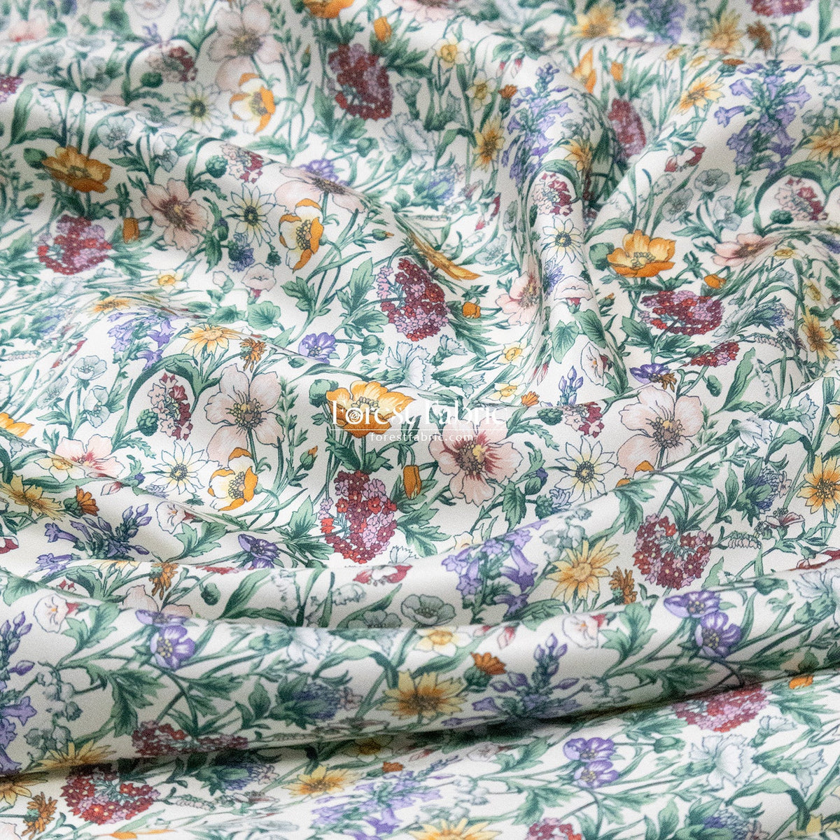Liberty of London (Silk Satin fabric) - Rachel meadow - FO:REST Fabric 布恩堂Liberty fabric#tana lawn#japanese fabric#ykk zipper#