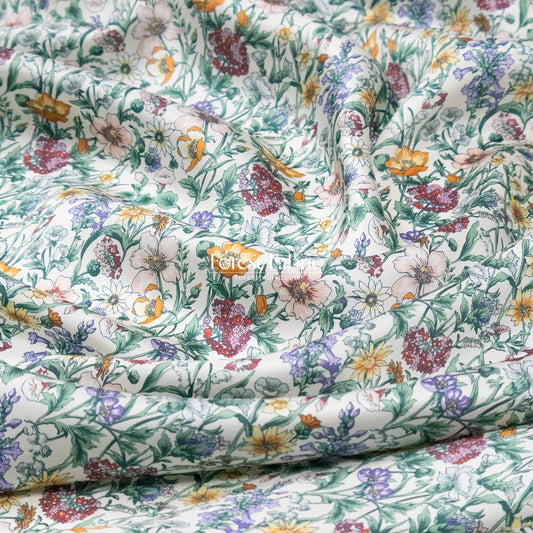 Liberty of London (Silk Satin fabric) - Rachel meadow - FO:REST Fabric 布恩堂Liberty fabric#tana lawn#japanese fabric#ykk zipper#