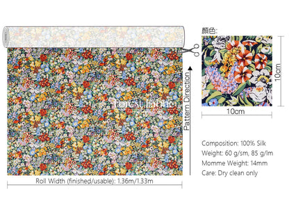 Liberty of London (Silk Satin fabric) - Spring Cottage - FO:REST Fabric 布恩堂Liberty fabrictana lawnjapanese fabricykk zipper