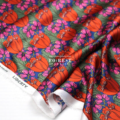 Liberty of London (Silk Satin fabric) - Tudor Fields - FO:REST Fabric 布恩堂Liberty fabrictana lawnjapanese fabricykk zipper