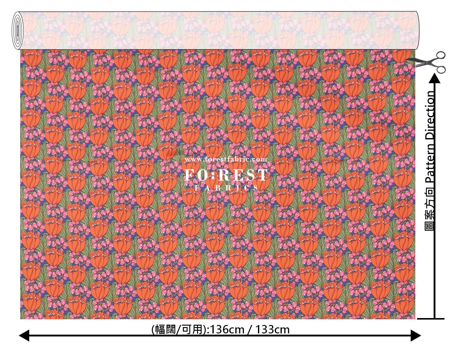 Liberty of London (Silk Satin fabric) - Tudor Fields - FO:REST Fabric 布恩堂Liberty fabrictana lawnjapanese fabricykk zipper