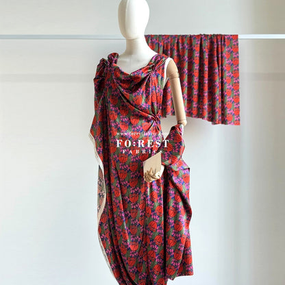 Liberty of London (Silk Satin fabric) - Tudor Fields - FO:REST Fabric 布恩堂Liberty fabrictana lawnjapanese fabricykk zipper
