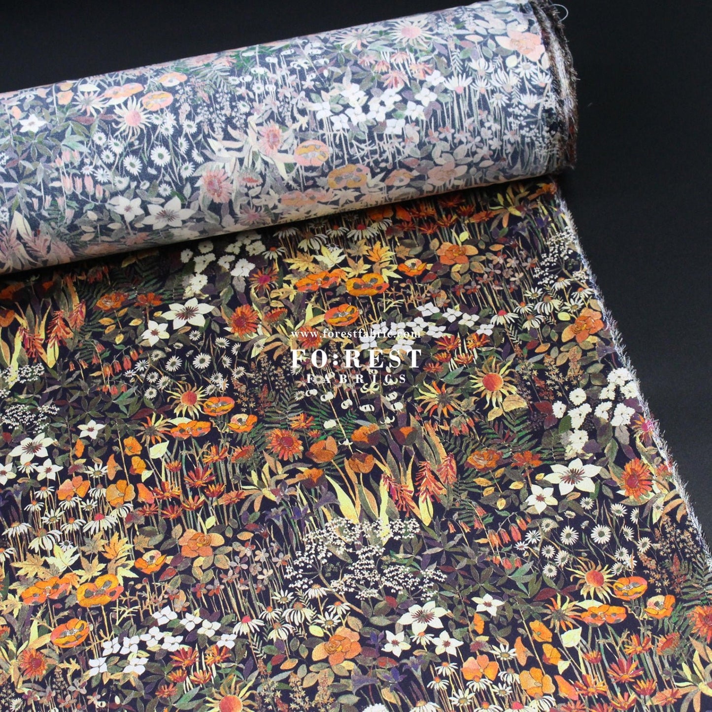 Liberty of London (Silk Satin) - Faria Flowers fabric - FO:REST Fabric 布恩堂Liberty fabrictana lawnjapanese fabricykk zipper