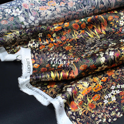 Liberty of London (Silk Satin) - Faria Flowers fabric - FO:REST Fabric 布恩堂Liberty fabrictana lawnjapanese fabricykk zipper