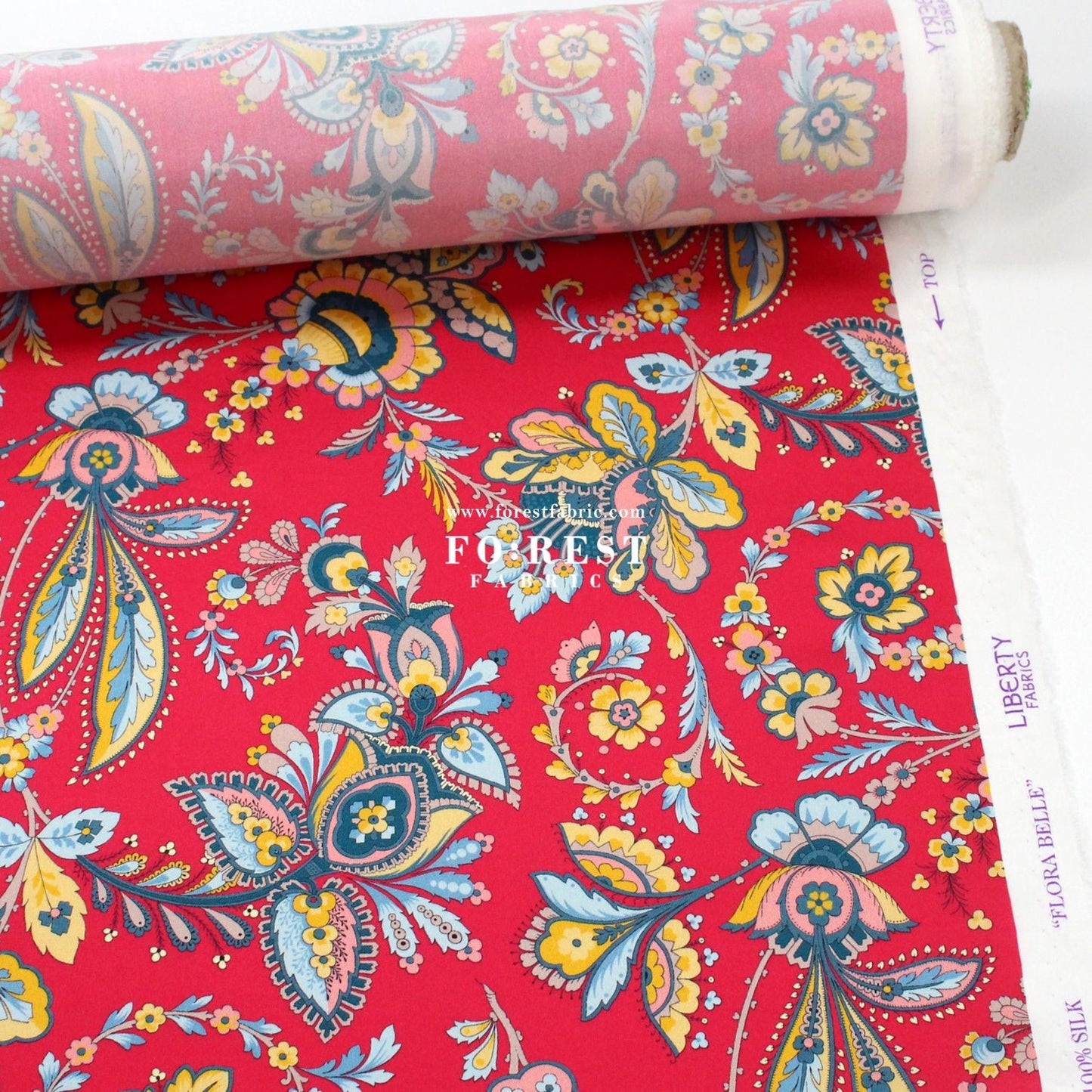 Liberty of London (Silk Satin) - Flora Belle fabric - FO:REST Fabric 布恩堂Liberty fabrictana lawnjapanese fabricykk zipper