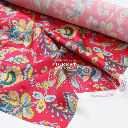Liberty of London (Silk Satin) - Flora Belle fabric - FO:REST Fabric 布恩堂Liberty fabrictana lawnjapanese fabricykk zipper