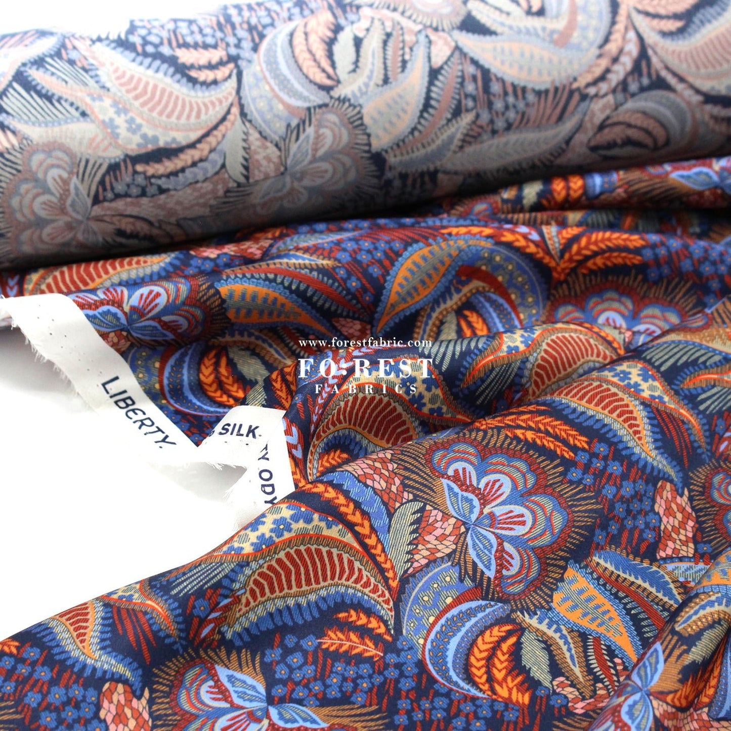 Liberty of London (Silk Satin) - Medusa fabric - FO:REST Fabric 布恩堂Liberty fabrictana lawnjapanese fabricykk zipper
