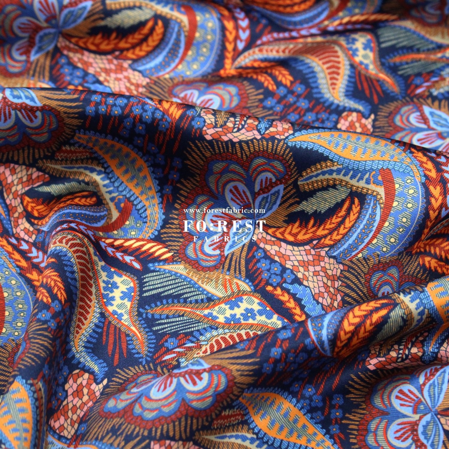 Liberty of London (Silk Satin) - Medusa fabric - FO:REST Fabric 布恩堂Liberty fabrictana lawnjapanese fabricykk zipper