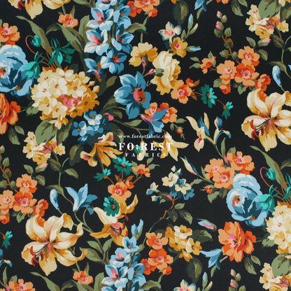 Liberty of London (Silk Satin) - Momtague mews fabric - FO:REST Fabric 布恩堂Liberty fabrictana lawnjapanese fabricykk zipper