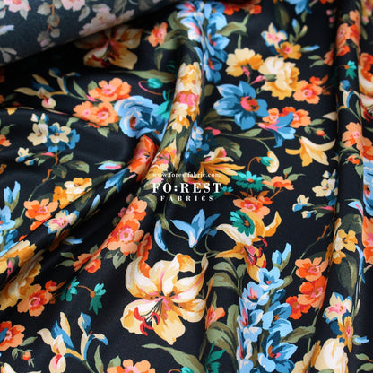 Liberty of London (Silk Satin) - Momtague mews fabric - FO:REST Fabric 布恩堂Liberty fabrictana lawnjapanese fabricykk zipper
