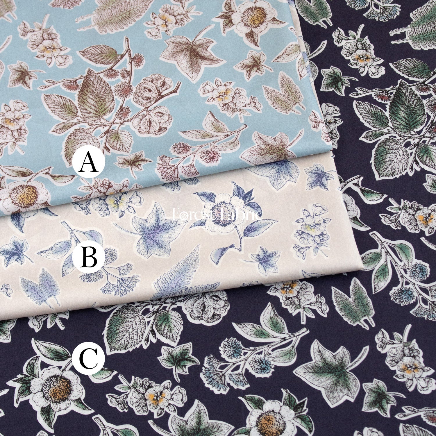 Liberty of London (Tana Lawn™ Cotton Fabric) - Allder Botanical - FO:REST Fabric 布恩堂Liberty fabrictana lawnjapanese fabricykk zipper