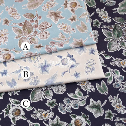 Liberty of London (Tana Lawn™ Cotton Fabric) - Allder Botanical - FO:REST Fabric 布恩堂Liberty fabrictana lawnjapanese fabricykk zipper