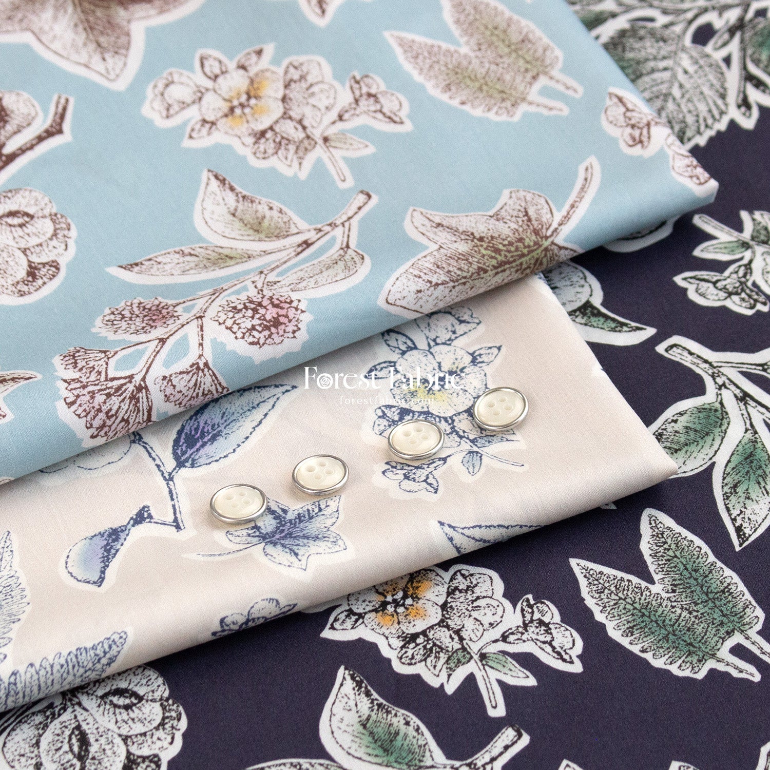 Liberty of London (Tana Lawn™ Cotton Fabric) - Allder Botanical - FO:REST Fabric 布恩堂Liberty fabrictana lawnjapanese fabricykk zipper
