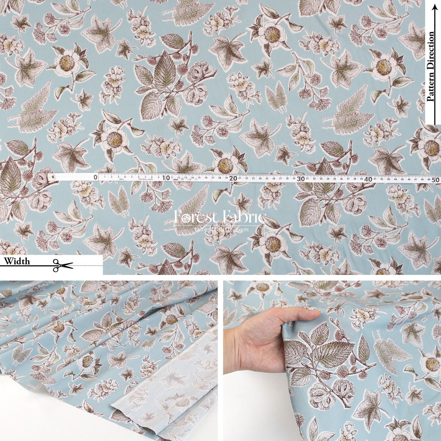 Liberty of London (Tana Lawn™ Cotton Fabric) - Allder Botanical - FO:REST Fabric 布恩堂Liberty fabrictana lawnjapanese fabricykk zipper