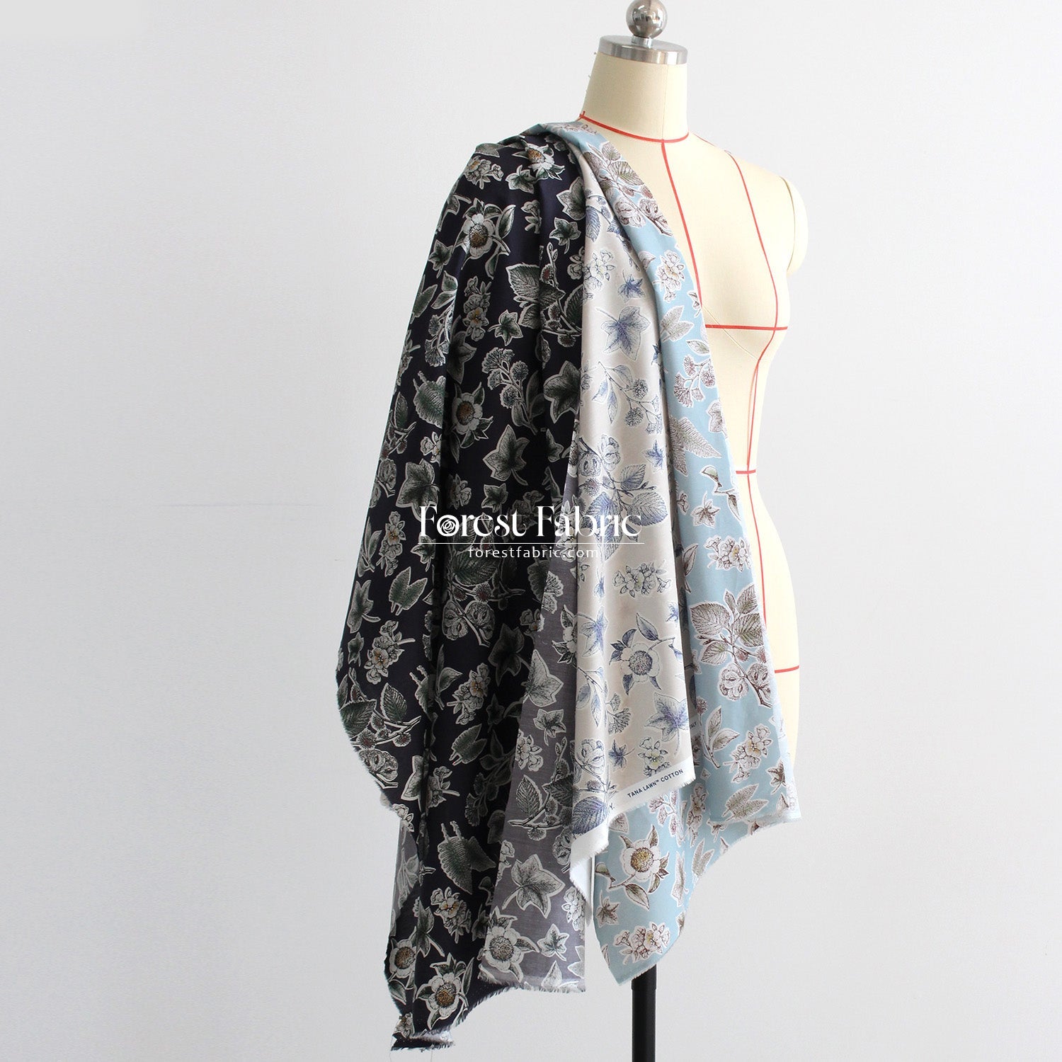 Liberty of London (Tana Lawn™ Cotton Fabric) - Allder Botanical - FO:REST Fabric 布恩堂Liberty fabrictana lawnjapanese fabricykk zipper